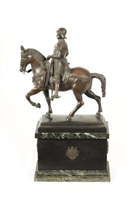 Lot 478 - AFTER VERROCHIO. A LATE 19TH CENTURY STATUE OF BAROLEMEO COLLEONI