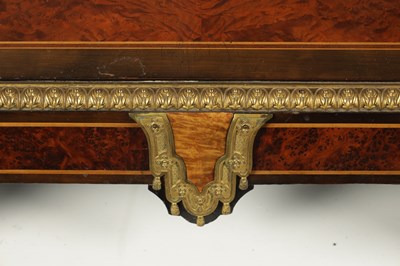 Lot 903 - A FINE 19TH CENTURY FRENCH AMBOYNA AND KINGWOOD ORMOLU MOUNTED SIDE TABLE