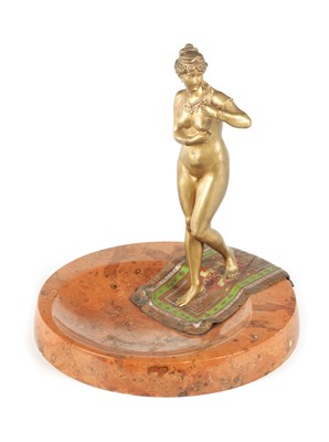 Lot 511 - A LARGE LATE 19TH CENTURY BERGMAN COLD PAINTED AND GILT BRONZE SCULPTURE