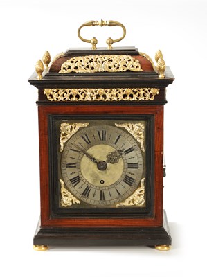 Lot 680 - AN 18TH CENTURY CONTINENTAL PULL QUARTER REPEATING BRACKET CLOCK