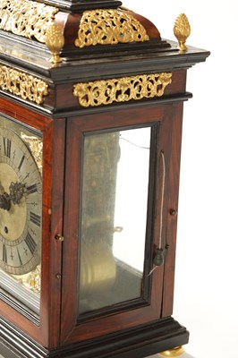 Lot 680 - AN 18TH CENTURY CONTINENTAL PULL QUARTER REPEATING BRACKET CLOCK