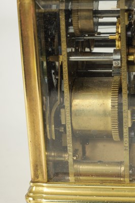 Lot 796 - CHARLES OUDIN, PALACE ROYAL, PARIS. A LATE 19TH CENTURY FRENCH GORGE CASE QUARTER STRIKING/REPEATING CARRIAGE CLOCK