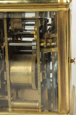 Lot 796 - CHARLES OUDIN, PALACE ROYAL, PARIS. A LATE 19TH CENTURY FRENCH GORGE CASE QUARTER STRIKING/REPEATING CARRIAGE CLOCK