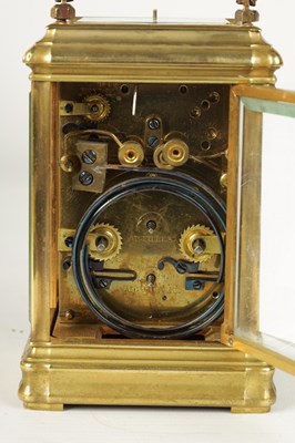 Lot 796 - CHARLES OUDIN, PALACE ROYAL, PARIS. A LATE 19TH CENTURY FRENCH GORGE CASE QUARTER STRIKING/REPEATING CARRIAGE CLOCK