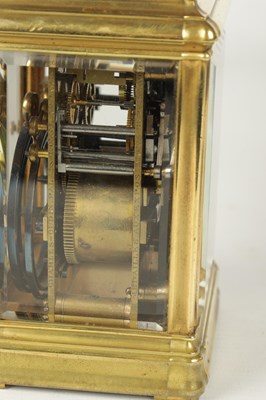 Lot 796 - CHARLES OUDIN, PALACE ROYAL, PARIS. A LATE 19TH CENTURY FRENCH GORGE CASE QUARTER STRIKING/REPEATING CARRIAGE CLOCK