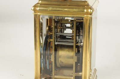 Lot 796 - CHARLES OUDIN, PALACE ROYAL, PARIS. A LATE 19TH CENTURY FRENCH GORGE CASE QUARTER STRIKING/REPEATING CARRIAGE CLOCK