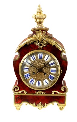 Lot 343 - A 19TH CENTURY FRENCH TORTOISESHELL AND ORMOLU MOUNTED BRACKET CLOCK