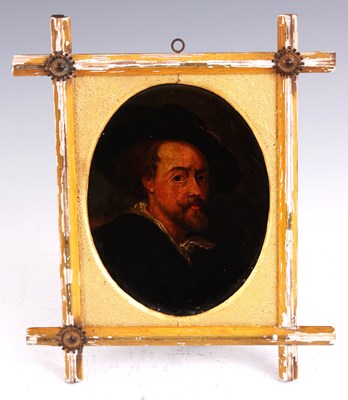 Lot 365 - AFTER VAN DYKE AN EARLY OVAL PORTRAIT ON...