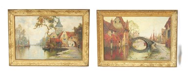 Lot 550 - ALFRED DE BREANSKI JNR A PAIR OF OILS ON CANVAS