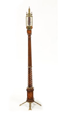 Lot 711 - A 20TH CENTURY FLOOR STANDING STICK BAROMETER IN THE MANNER OF DANIEL QUARE