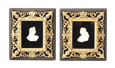Lot 459 - A FINE PAIR OF 19TH CENTURY ITALIAN CARVED IVORY BUSTS