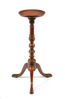 Lot 832 - A RARE GEORGE II YEW WOOD CANDLE STAND