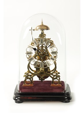 Lot 717 - A MID 19TH CENTURY ENGLISH FUSEE SKELETON CLOCK