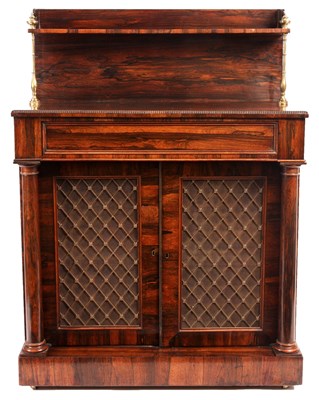 Lot 761 - A good late Regency Rosewood CHIFFONIER of...