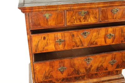 Lot 1488 - AN EARLY 18TH CENTURY WALNUT CHEST ON STAND