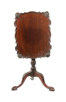 Lot 1428 - A 19TH CENTURY MAHOGANY TRIPOD TABLE IN THE GEORGE II STYLE