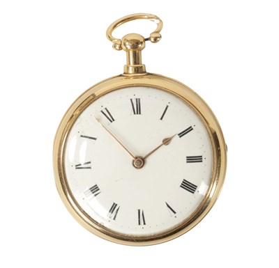 Lot 252 - HENRY SANDERSON, LONDON. AN 18CT GOLD PAIR CASED POCKET WATCH