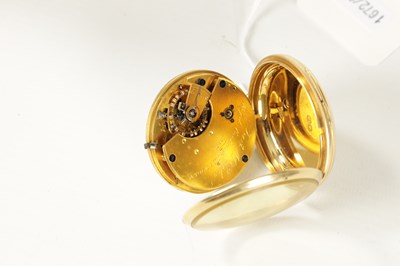 Lot 257 - J. WALTER MARSHALL, GEORGE ST. EDINBURGH. A SCOTTISH 18CT GOLD OPEN FACE POCKET WATCH