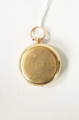 Lot 257 - J. WALTER MARSHALL, GEORGE ST. EDINBURGH. A SCOTTISH 18CT GOLD OPEN FACE POCKET WATCH