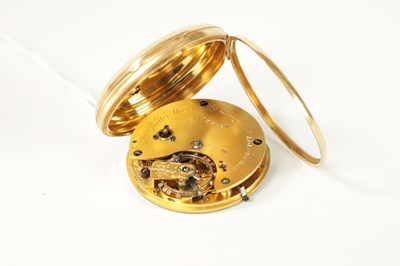 Lot 257 - J. WALTER MARSHALL, GEORGE ST. EDINBURGH. A SCOTTISH 18CT GOLD OPEN FACE POCKET WATCH