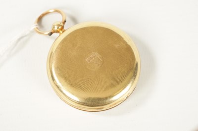 Lot 257 - J. WALTER MARSHALL, GEORGE ST. EDINBURGH. A SCOTTISH 18CT GOLD OPEN FACE POCKET WATCH
