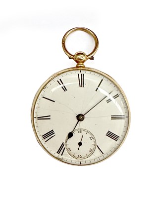 Lot 257 - J. WALTER MARSHALL, GEORGE ST. EDINBURGH. A SCOTTISH 18CT GOLD OPEN FACE POCKET WATCH