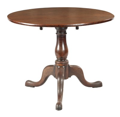 Lot 980 - A GEORGE II MAHOGANY TILT TOP SUPPER TABLE