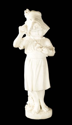 Lot 425 - A 19TH CENTURY CARVED CARRERA MARBLE STATUE