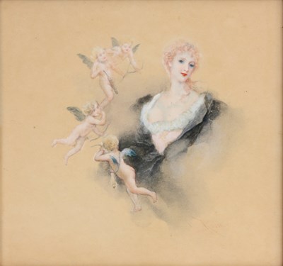 Lot 377 - LUCIUS ROSSI 1846 - 1913 WATERCOLOUR of a...