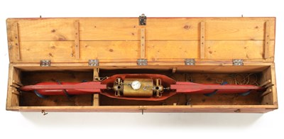 Lot 513 - A RARE AND UNUSUAL HAND-MADE EXPERIMENTAL STEAM-POWERED MODEL OF A BOAT