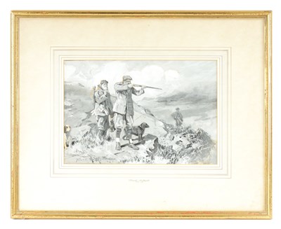 Lot 613 - FRANK SOUTHGATE (1872-1916). A LATE 19TH CENTURY GOUACHE “SHOT OF THE DAY”