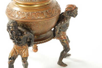 Lot 412 - A 19TH CENTURY COLD PAINTED BRONZE TABLE CENTRE PIECE