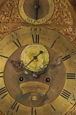 Lot 671 - DIEGO EVANS, LONDRES (LONDON). A GEORGE III INLAID FIGURED MAHOGANY EIGHT DAY LONGCASE CLOCK