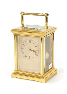 Lot 725 - A LATE 19TH CENTURY FRENCH QUARTER CHIMING/REPEATING CARRIAGE CLOCK