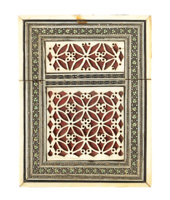 Lot 154 - A MID 19TH CENTURY VIZAGAPATAM ANGLO INDIAN CARD CASE