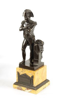 Lot 420 - A GOOD REGENCY FIGURAL BRONZE STATUE OF NAPOLEON