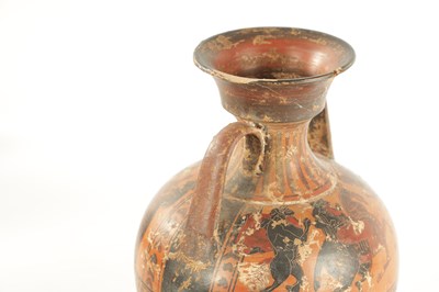 Lot 34 - AN ANCIENT GREEK STYLE TERRACOTTA TWO-HANDLED VESSEL