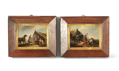 Lot 614 - A PAIR OF 19TH CENTURY CONTINENTAL OILS ON TIN