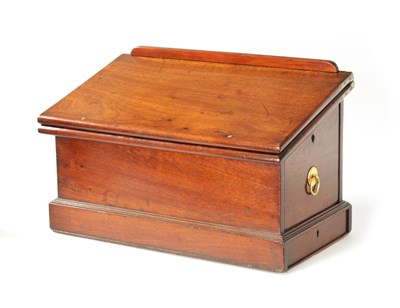 Lot 370 - AN UNUSUAL GEORGE II MAHOGANY DESK / WRITING BOX