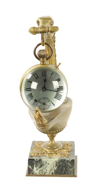 Lot 762 - AN EMPIRE STYLE ORMOLU DESK CLOCK ON STAND