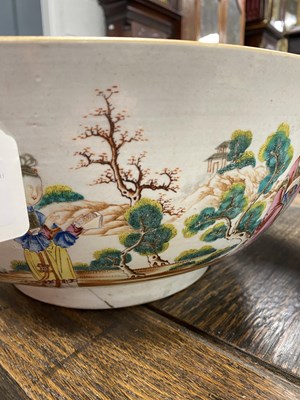 Lot 96 - AN 18TH CENTURY CANTONESE PUNCH BOWL OF LARGE SIZE