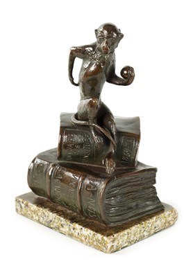 Lot 474 - JULES MOIGNIEZ. A FRENCH LATE 19TH CENTURY PATINATED BRONZE SCULPTURE