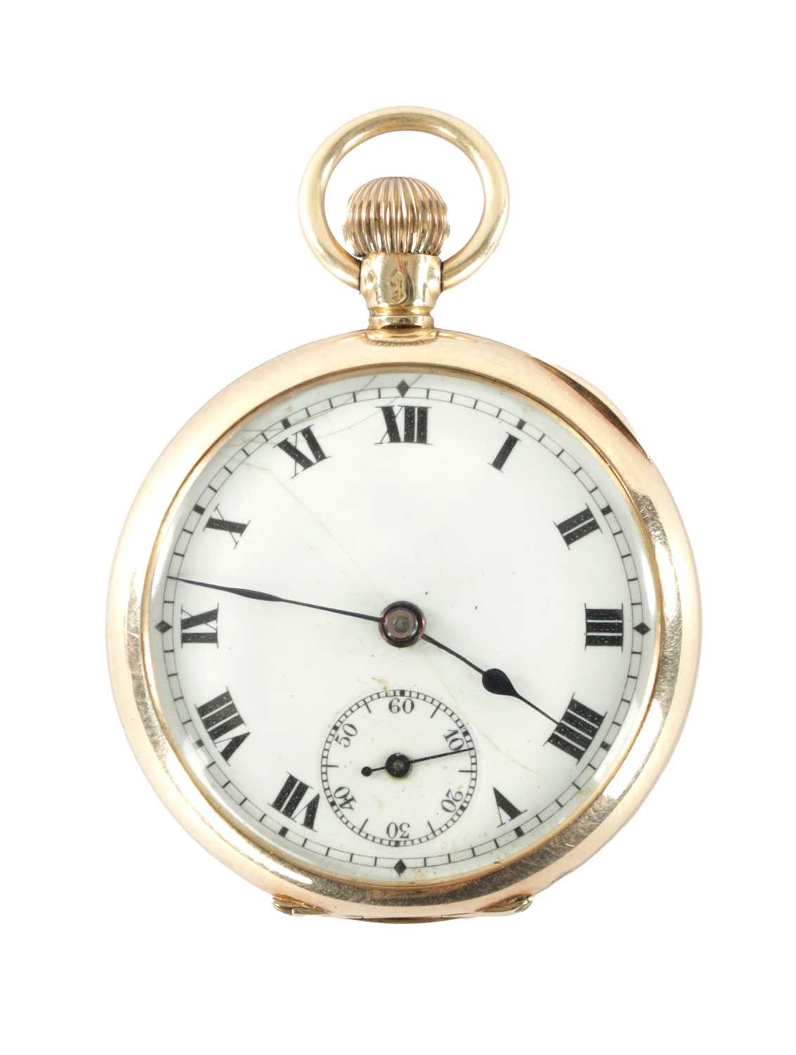 Lot 233 - AN EARLY 20TH CENTURY 12CT GOLD OPEN FACE POCKET WATCH NO 18459