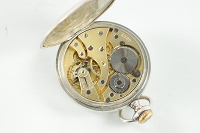 Lot 29 - A 20TH CENTURY SILVER 0.800 MILITARY STYLE OPEN FACED POCKET WATCH