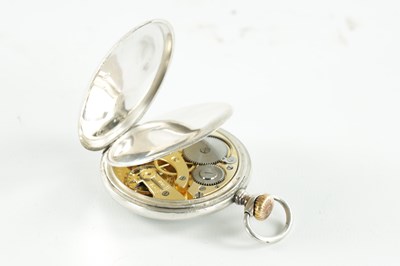 Lot 29 - A 20TH CENTURY SILVER 0.800 MILITARY STYLE OPEN FACED POCKET WATCH