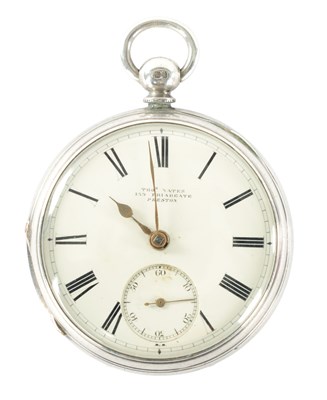 Lot 271 - A 19TH CENTURY SILVER OPEN FACE KEY-WIND POCKET WATCH BY THOMAS YATES OF PRESTON