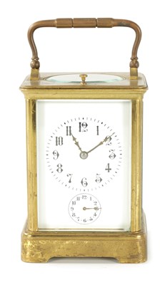 Lot 734 - A LATE 19TH CENTURY FRENCH GRAND SONNERIE QUARTER CHIMING CARRIAGE CLOCK