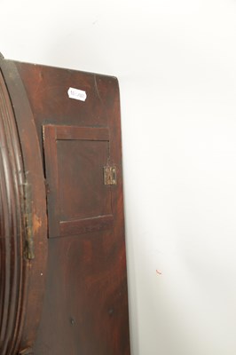 Lot 1236 - R. FLETCHER, CHESTER. A GOOD GEORGE III MAHOGANY EIGHT-DAY WEIGHT DRIVEN TRUNK DIAL WALL CLOCK