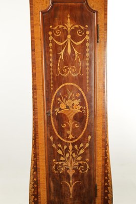 Lot 714 - MAPLE AND CO, LONDON. A LATE NINETEENTH CENTURY THREE TRAIN MUSICAL LONGCASE CLOCK, IN THE SHERATON REVIVAL TASTE