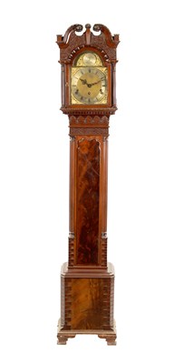 Lot 657 - AN EARLY 20TH CENTURY MINIATURE MAHOGANY CHIPPENDALE STYLE LONGCASE CLOCK